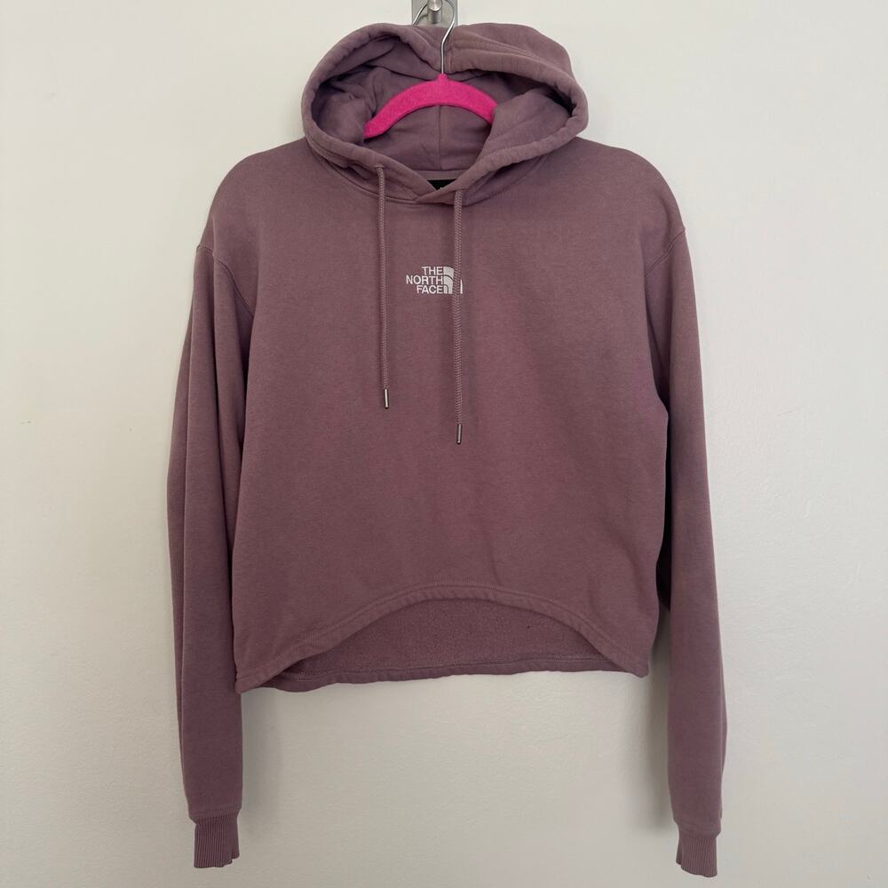The North Face Cropped Hoodie in Purple